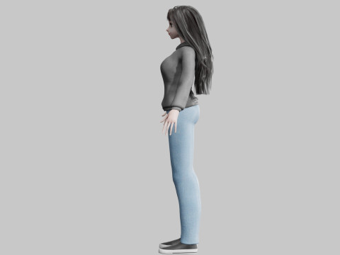 Beautiful anime Girl V35625 Modello 3D