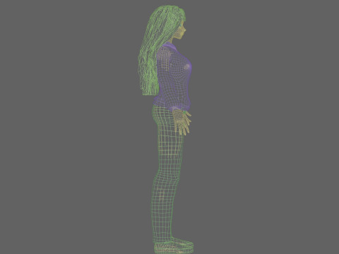 Beautiful anime Girl V35625 Modello 3D