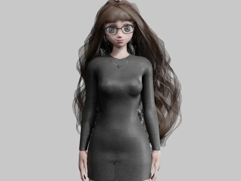 美丽基础少女V36374 3D 模型