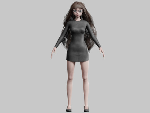Beautiful Basic Girl V36374 Modèle 3D
