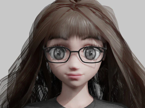 Beautiful Basic Girl V36374 3D Model