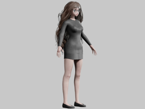 Beautiful Basic Girl V36374 Modèle 3D