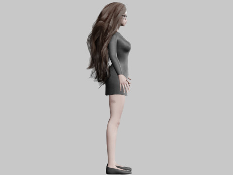 Beautiful Basic Girl V36374 Modèle 3D
