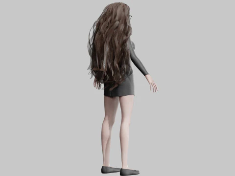 Beautiful Basic Girl V36374 3D Model