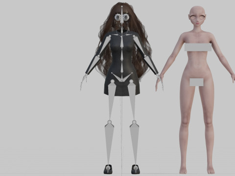 Beautiful Basic Girl V36374 Modèle 3D