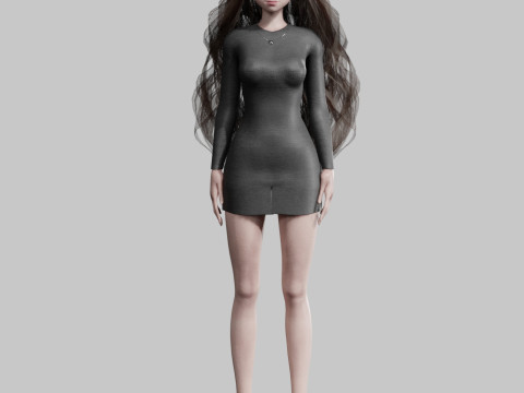 Beautiful Basic Girl V36374 Modèle 3D