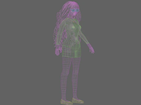 Beautiful Basic Girl V36374 3D Model