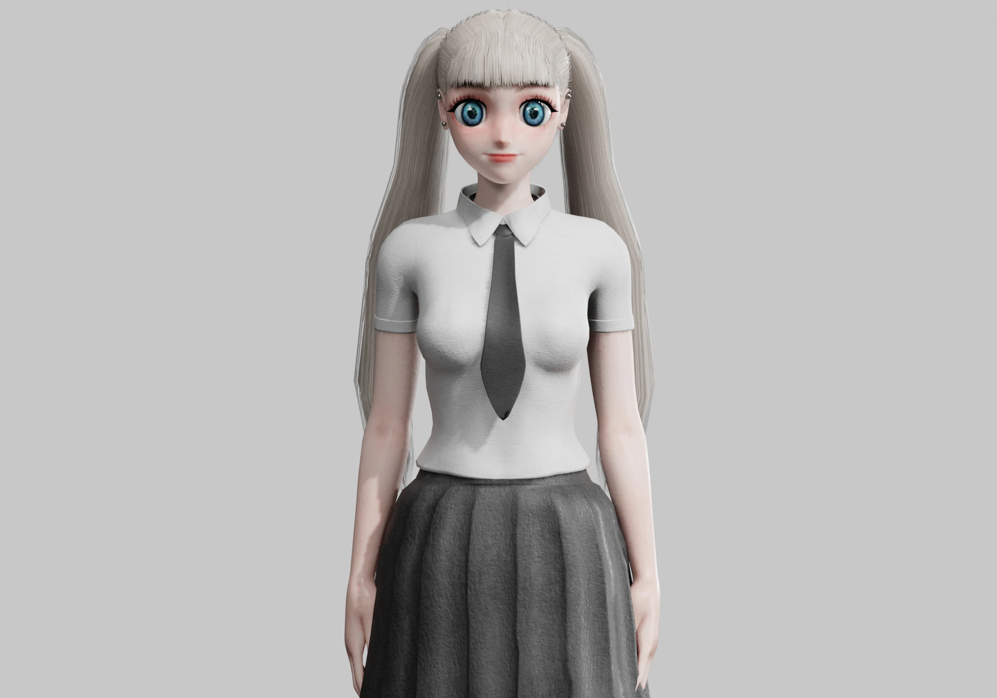 Classic Basic Girl V43446 3D Model .c4d .max .obj .3ds .fbx .stl .blend 