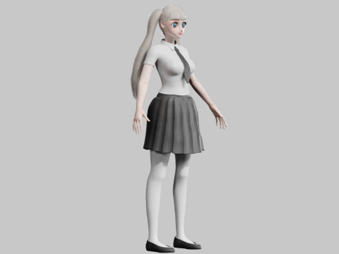 Classic Basic Girl V43446 3D मॉडल