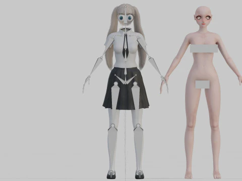 Classic Basic Girl V43446 3D Model