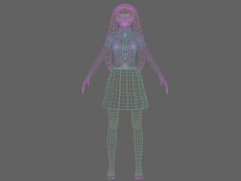Classic Basic Girl V43446 3D Model