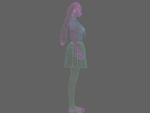 Classic Basic Girl V43446 3D Model