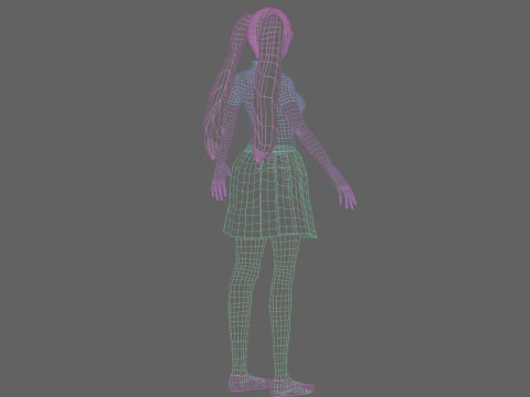 Classic Basic Girl V43446 3D Model