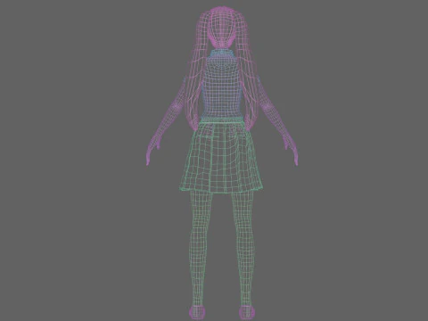 Classic Basic Girl V43446 3D Model