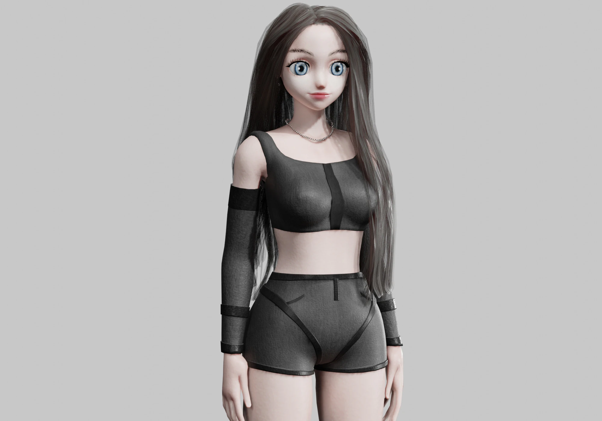 Classic cute Girl V37266 3D Model .c4d .max .obj .3ds .fbx .stl .blend