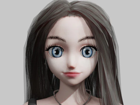 Classic cute Girl V37266 3D Model
