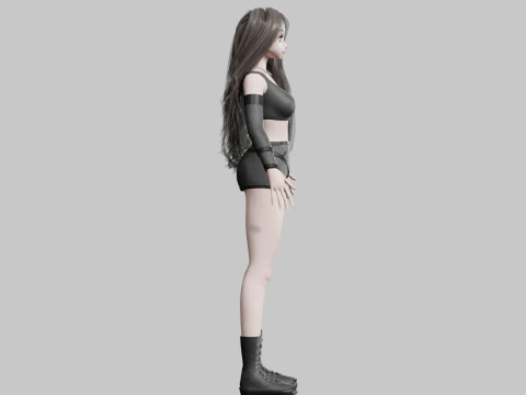 Classic cute Girl V37266 3D Model
