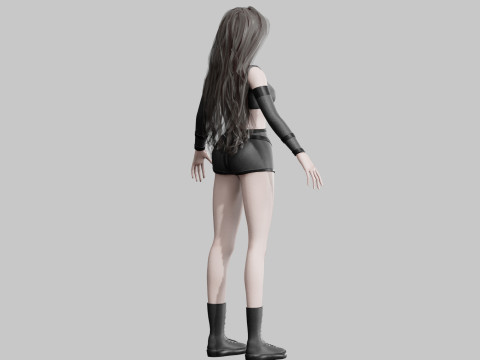 Classic cute Girl V37266 Modello 3D