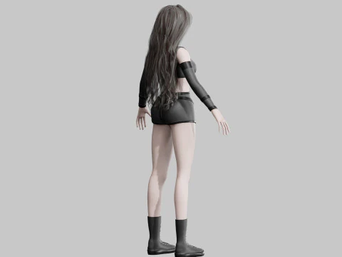 Classic cute Girl V37266 3D Model