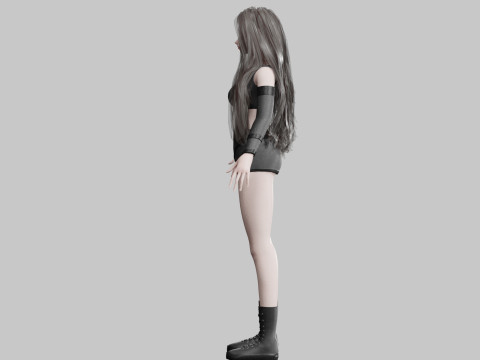 Classic cute Girl V37266 Modello 3D