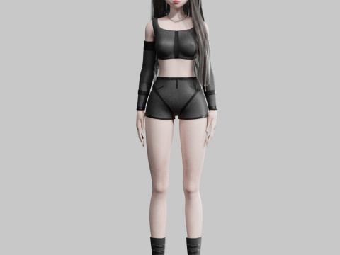 Classic cute Girl V37266 Modello 3D