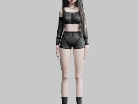Classic cute Girl V37266 3D Model