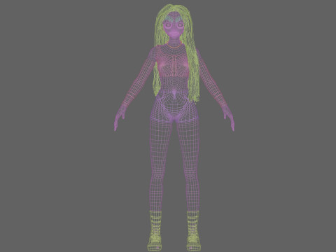 Classic cute Girl V37266 Modello 3D