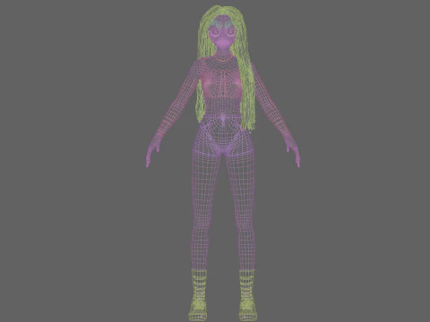 Classic cute Girl V37266 3D Model