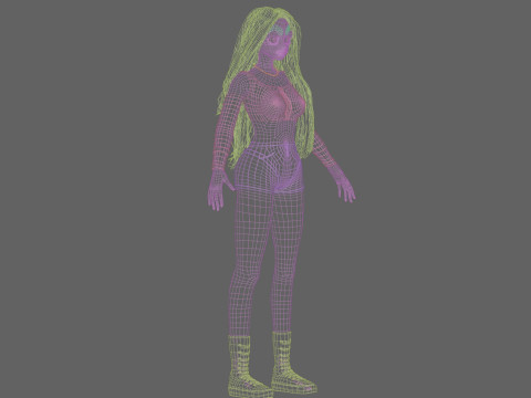 Classic cute Girl V37266 Modello 3D