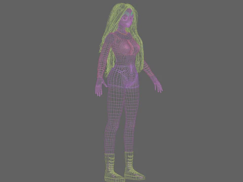 Classic cute Girl V37266 3D Model