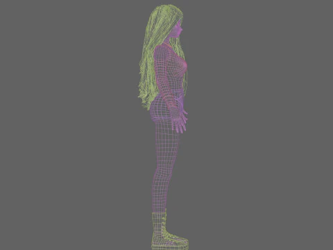 Classic cute Girl V37266 3D Model