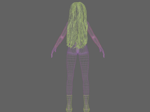 Classic cute Girl V37266 Modello 3D