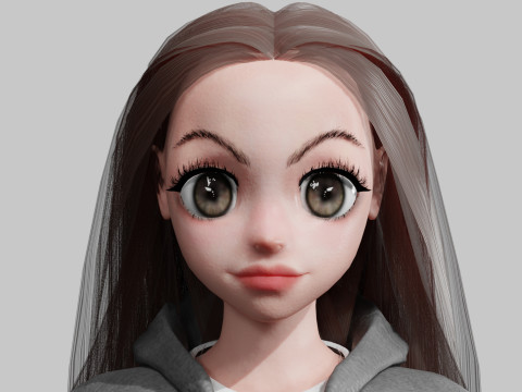 Cool anime Girl V30311 Modelo 3D