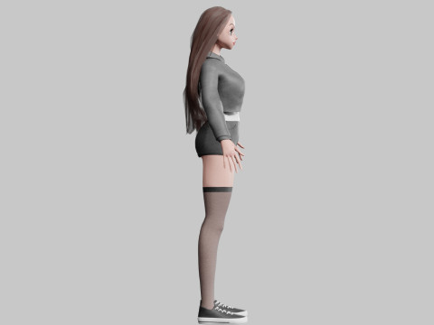 Cool anime Girl V30311 Modelo 3D