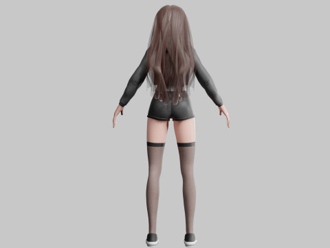 Cool anime Girl V30311 Modelo 3D