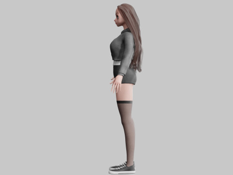 Cool anime Girl V30311 Modelo 3D