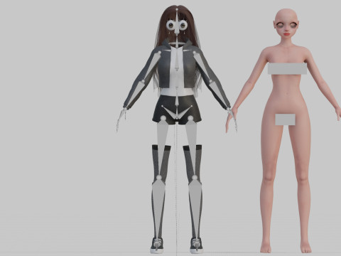 Cool anime Girl V30311 Modelo 3D