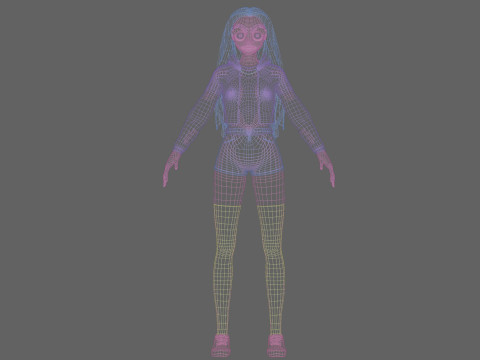 Cool anime Girl V30311 Modelo 3D