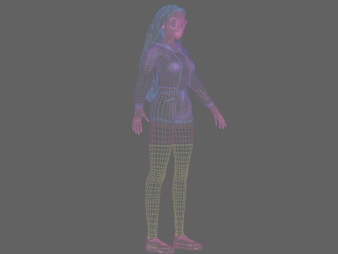 Cool anime Girl V30311 Modelo 3D