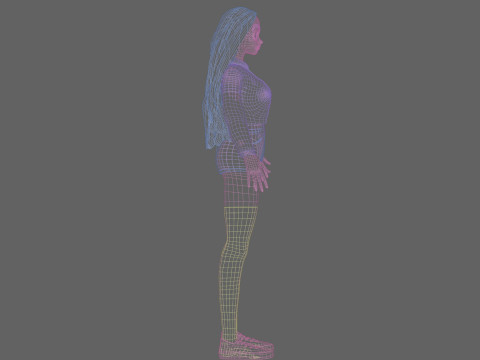 Cool anime Girl V30311 Modelo 3D