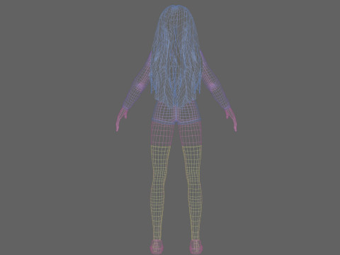 Cool anime Girl V30311 Modelo 3D