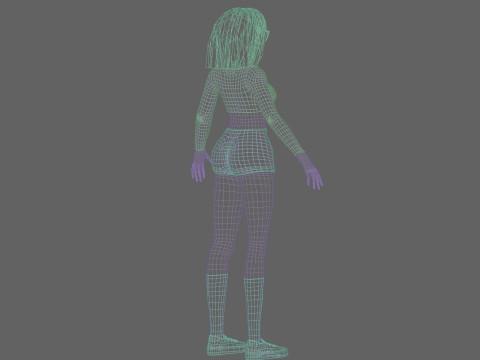 Cool Basic Girl V32204 3D Model