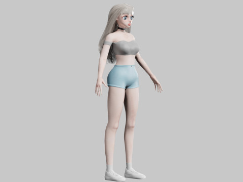 Cool cute Girl V36141 Modello 3D