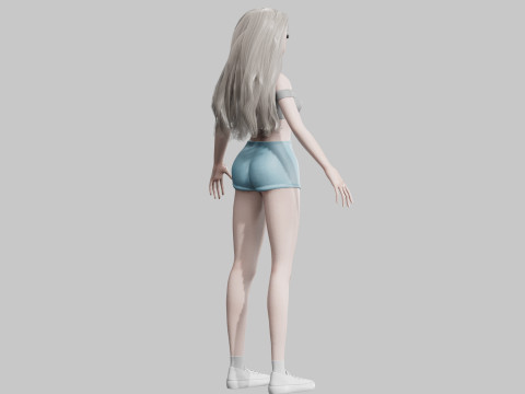 Cool cute Girl V36141 Modello 3D