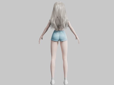 Cool cute Girl V36141 Modello 3D