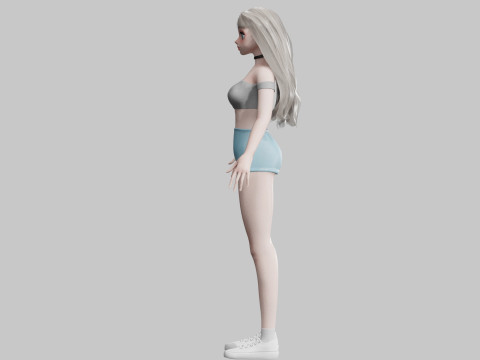 Cool cute Girl V36141 Modello 3D