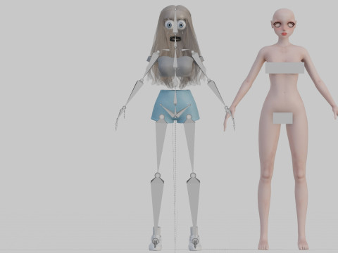 Cool cute Girl V36141 Modello 3D