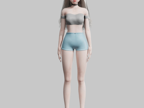 Cool cute Girl V36141 Modello 3D