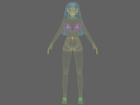 Cool cute Girl V36141 Modello 3D