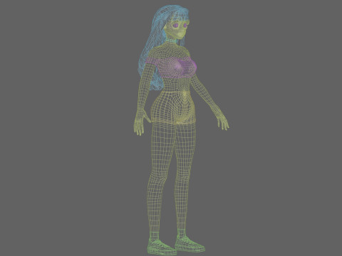 Cool cute Girl V36141 Modello 3D